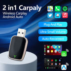 Tech Driver Gear Android 13 AI Box – Universal Wireless CarPlay, 8GB+256GB, LTE 4G, Round Touch Display