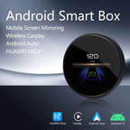 Tech Driver Gear Android 13 AI Box – Universal Wireless CarPlay, 8GB+256GB, LTE 4G, Round Touch Display