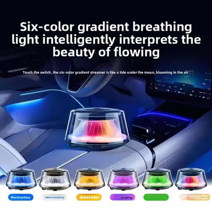 Tech Driver Gear Smart Car Diffuser – Auto Spray Aromatherapy, Mountain Snow Ambient Light, Long-Lasting Fresh Air