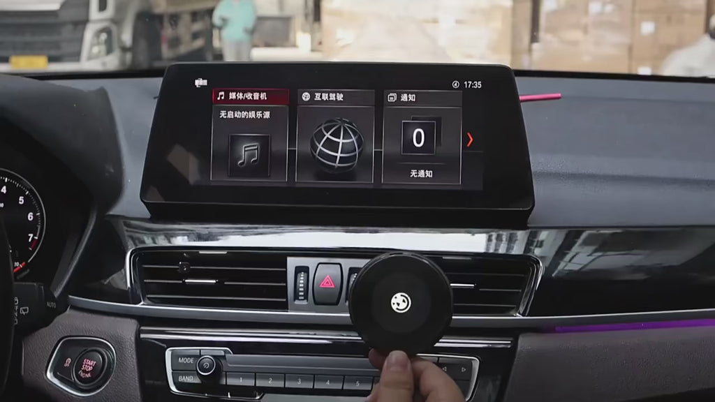 Tech Driver Gear Android 13 AI Box – Universal Wireless CarPlay, 8GB+256GB, LTE 4G, Round Touch Display